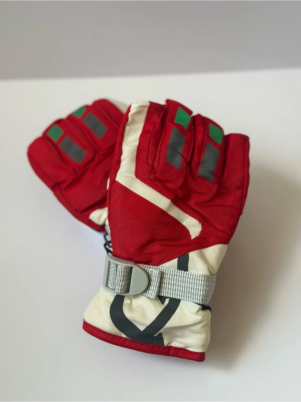 Kids Red Winter Gloves with Adjustable Strap